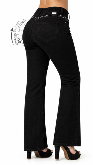 Jeans Clasico Bota Recta 52768PNR-B - Negro