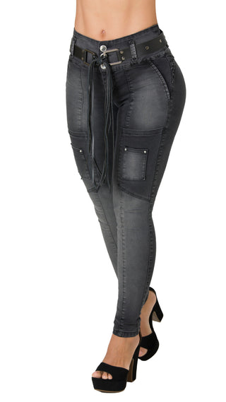  Jeans Levantacola 52737PAP-N	 - Gris