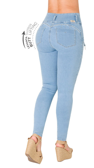 Jean Levanta Cola Skinny Ska  52552DPNP-B - Azul Claro