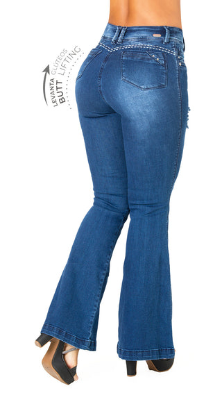 Hernandez Jeans Levantacola Bota Campana 40515DPDC-B - Azul Oscuro