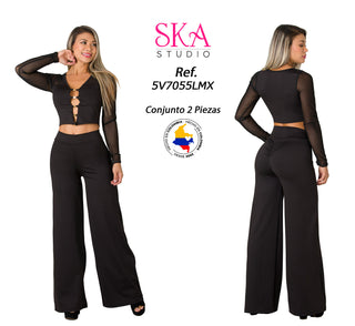 Conjunto Manga Larga 5V7055LMX - Negro