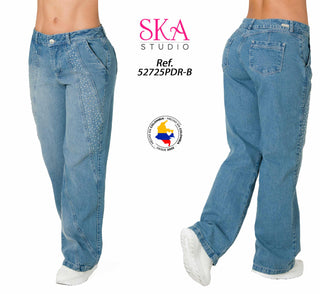 Jeans Bota Recta 52725PDR-B - Azul Medio