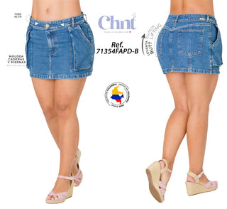 Falda Cargo tela rigida  CHNT 71354FAPD-B - Azul Oscuro