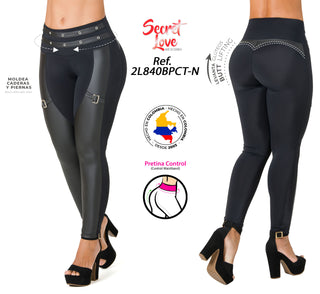 Leggings Pretina Control 2L840BPCT-N - Negro