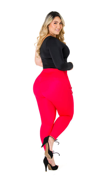 Leggings Levantacola 2L803BPCP-N - Rojo