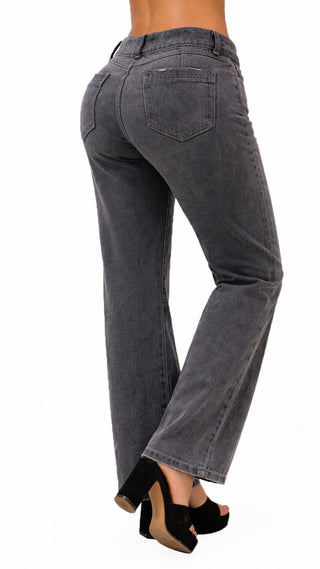 Jeans Rigido Bota recta  52759PDR-B - Gris