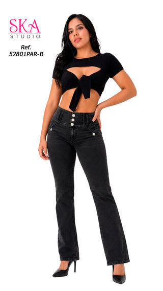 Jeans Bota Recta 52801PAR-B - Gris