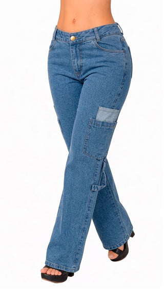 Jeans Rigido Bota Recta 52780PDR-B - Azul