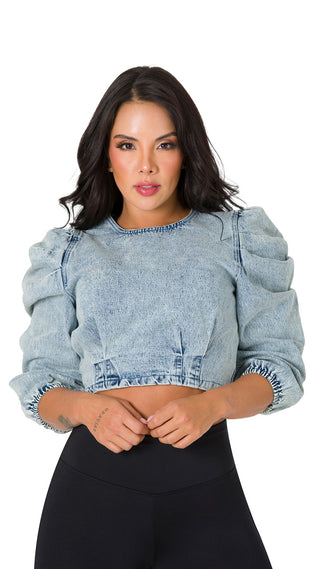 Blusa Denim 2B6281B - Azul