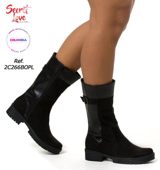 Botas Con Ajuste Lateral 2C266BOPL - Negro