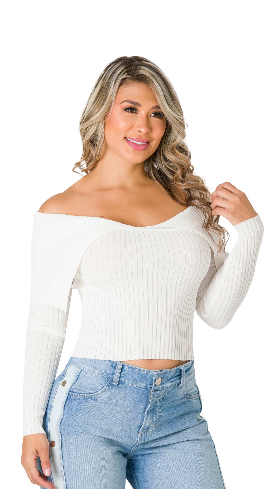 Blusa Crop Top Blusa Blanca Cuello Bandeja Blusa Cuello Bandeja