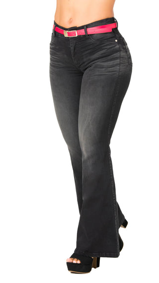 Jeans Levantacola 71427PDC-B - Negro