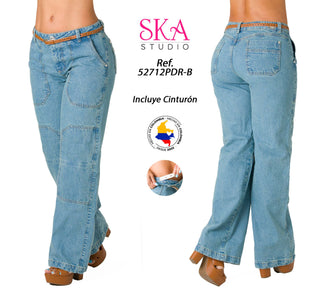 Jeans Cargo 52712PDR-B - Azul Medio