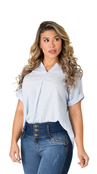 Blusa Holgada 4B6174B - Azul