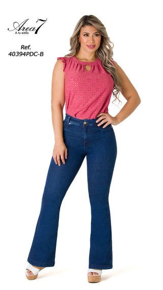 Herrera Jeans Levantacola Bota Campana 40394PDC-B - Azul Oscuro