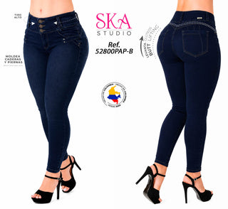 Jeans Moda Levantacola 52800PAP-B - Azul