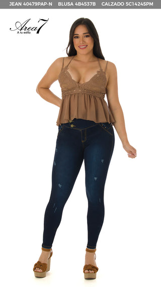 Blusa Escote V 4B4537B - Cocoa