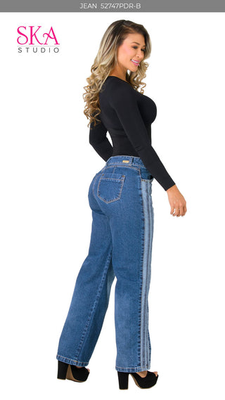 Jeans Rigido Bota Recta 52747PDR-B - Azul