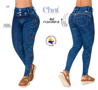 Jean Levanta Cola Skinny CHNT 71341PAP-B - Azul Oscuro