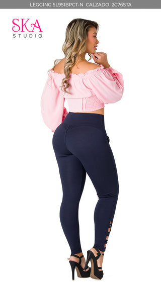 Legging Pretina Control 5L951BPCT-N - Azul