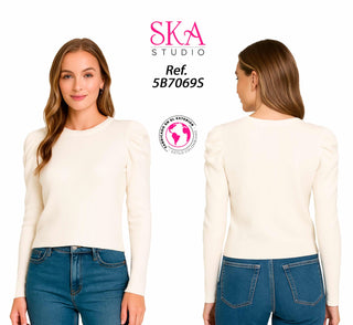 Sueter Manga Bombacha 5B7069S - Beige