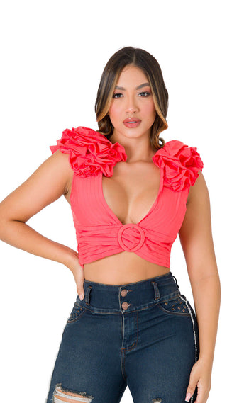 Crop Top 2B6082C - Coral