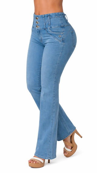 Jeans Bota Recta 52784PAR-B	 - Azul