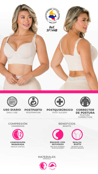 Brasier Push up multiusos 5F144B - Beige