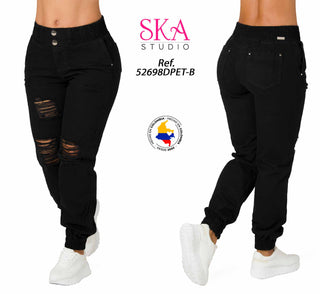 Jeans Rigido 52698DPET-B - Negro