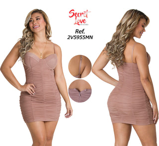 Vestido mini drapeado 2V5955MN