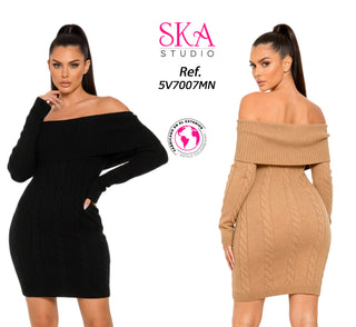 Vestido Mini V5V7007MN - Camel