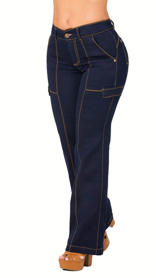 Jeans Bota Recta 52705PDR-B - Petroleo