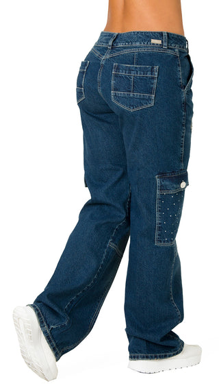 Pantalon Bota Recta 52730PDR-B	 - Azul Oscuro