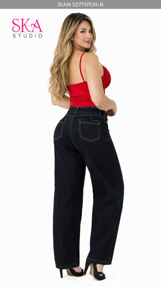 Jeans Rigido Bota Recta 52771PDR-B - Negro