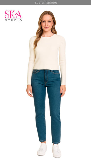 Sueter Manga Bombacha 5B7069S - Beige