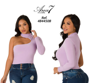 Blusa de Una Manga  4B4450B - Lila