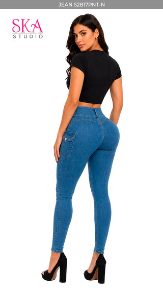 Jean Levantacola Cargo Curvy Stretch 52817PNT-N