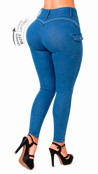Jean Levantacola Cargo Curvy Stretch 52817PNT-N