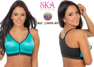 Brasier Deportivo Con Cierre 134FA-NV - Verde