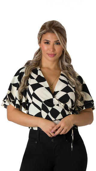 Blusa Estampada Con Manga 4B5496B - Estampado