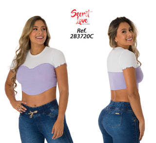 Blusa Manga Corta 2B3720C - Lila