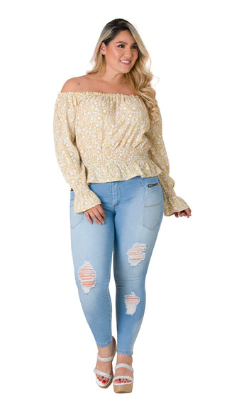 Jeans Levantacola Skinny CHNT 71292DPAP-B - Azul Claro