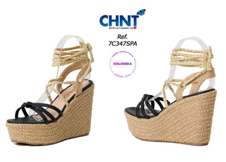 Plaformas De Yute 7C347SPA - Negro