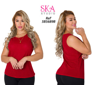 Blusa Sin Mangas 5B5689B - Rojo