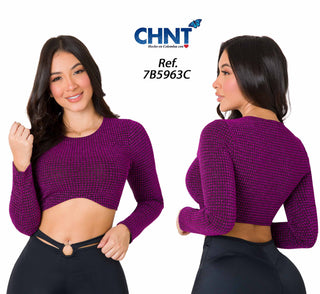 Blusa corta 7B5963C - Fucsia