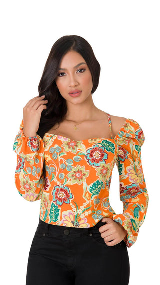 Blusa Estampada Manga Larga 7B5047B - Estampado
