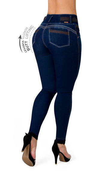 Jeans Levanta Cola Area7 40633PAP-B - Petroleo