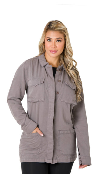Chaqueta con botones 5B5592CH - Gris