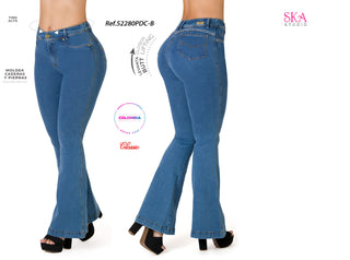 Hoffman Jeans Levantacola Bota Campana 52280PDC-B - Azul Medio
