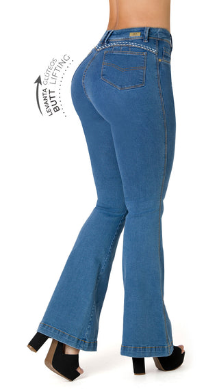 Hoffman Jeans Levantacola Bota Campana 52280PDC-B - Azul Medio